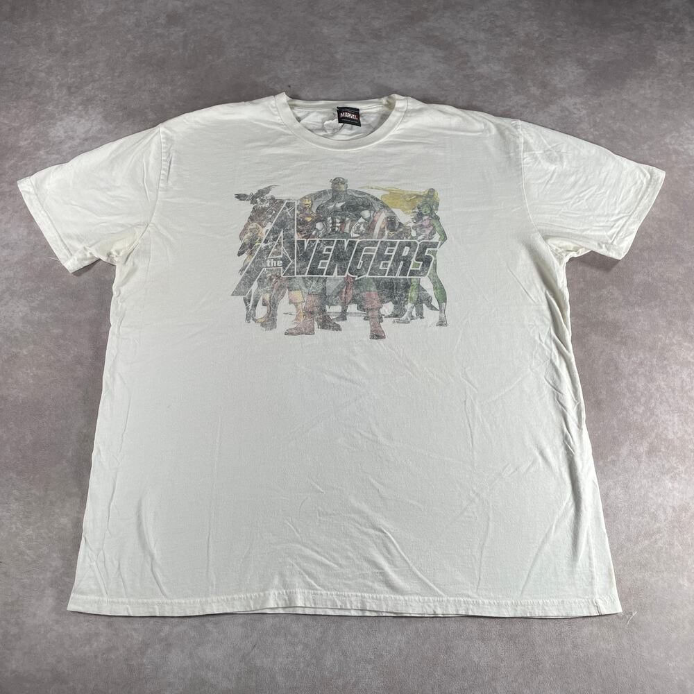 Vintage Y2K DC Comics Marvel The Avengers Graphic T-Shirt Cotton Men's Size XL
